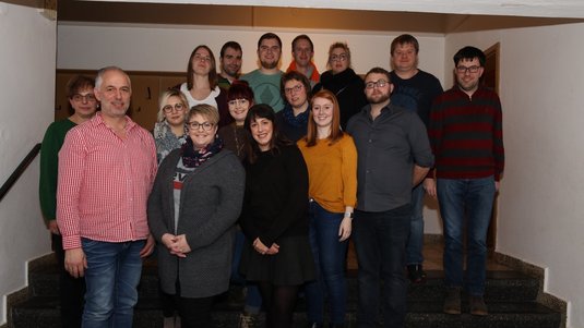 Gruppenfoto der Theatergruppe bei der Generalversammlung 2019